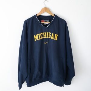 Vintage 90s Michigan Pullover Windbreaker